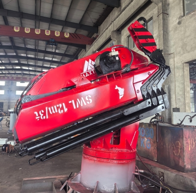 BV Conducts Factory Inspection on MAXTECH 3t12m Telescopic Knuckle Boom Marine Crane