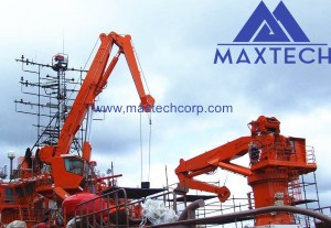 BV CCS ABS DNV CE လက်မှတ်ပါသော Semi-Knuckle Boom Marine Crane