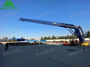 2T@25M Hydraulic Oil Transfer Boom Crane, Specifically Designed for the Oil Industry and Marine Operation
