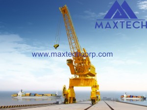 45T@35M Port Crane Mobile Harbor Crane With Container Spreader or Grab for Handling Containers or Cargo Bulk