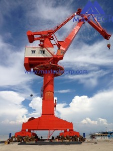 45T@35M Port Crane Mobile Harbor Crane With Container Spreader or Grab for Handling Containers or Cargo Bulk