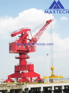 45T@35M Port Crane Mobile Harbor Crane With Container Spreader or Grab for Handling Containers or Cargo Bulk