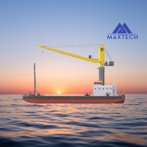 Heavy-Duty Ship Deck Barge Crane: 35–45 Ton SWL for Safe Transshipment